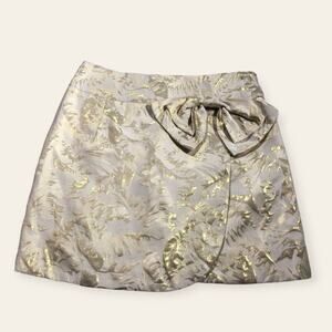 NWT Charlotte Russe Short Formal Metallic Print Skirt